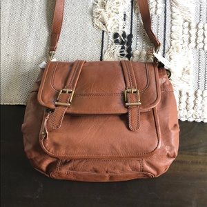 The Sak Silverglade Tobacco Leather Crossbody